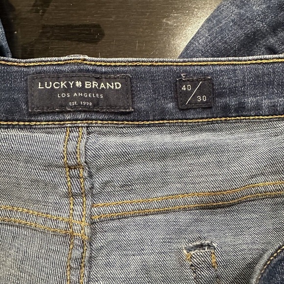 Lucky Brand 363 Vintage Straight Men's 40X30 Jeans Denim Blue Dark Wash - Picture 9 of 12